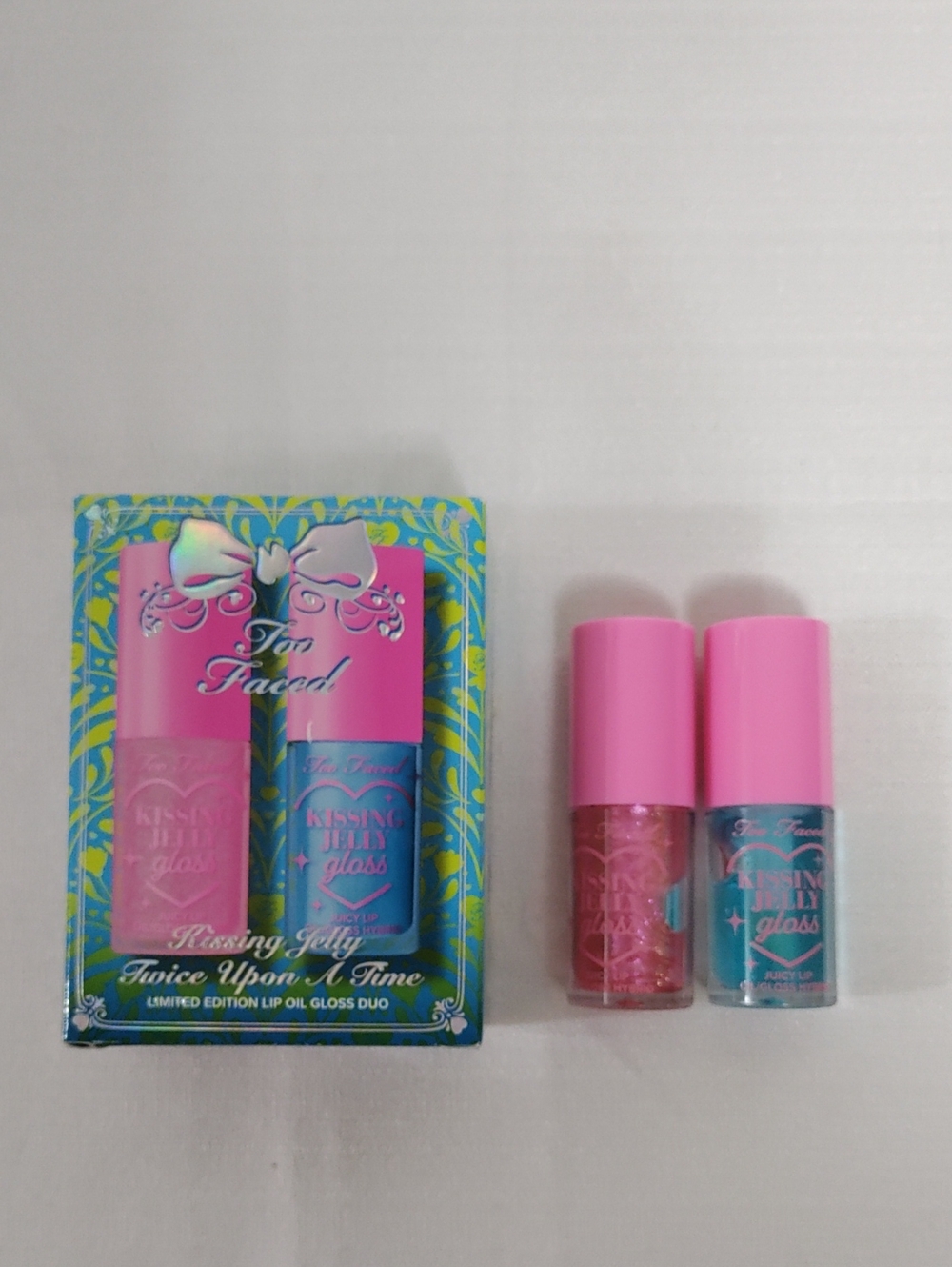 J096 Too Faced Twice Upon A Time Kissing Jelly Gloss Duo 9ml/.30 fl oz